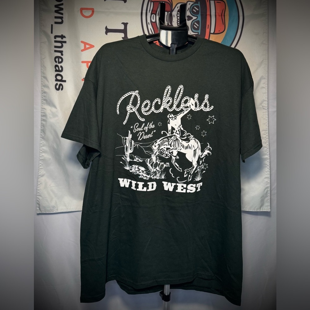 Young And Reckless Wild West Green Men's Shirt